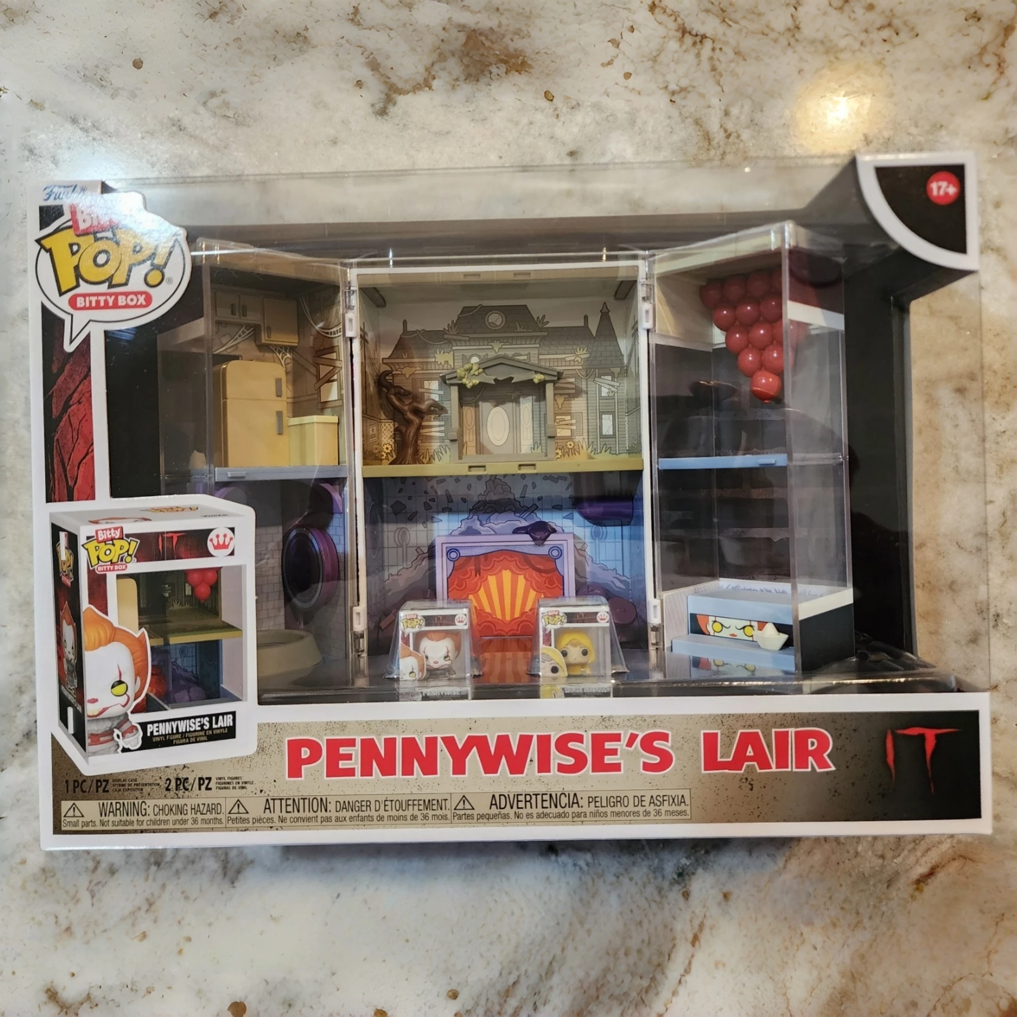 

Funko Bitty Pop! Bitty Box Pennywise Lair Official Licensed Limited Edition Collectible Statue Horror Movie IT Fans Toy Gift