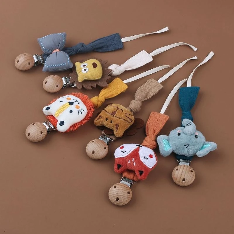 

M76C Baby Dummy Pacifier Chain Clip Cartoon Dolls Nipples Holder Newborn