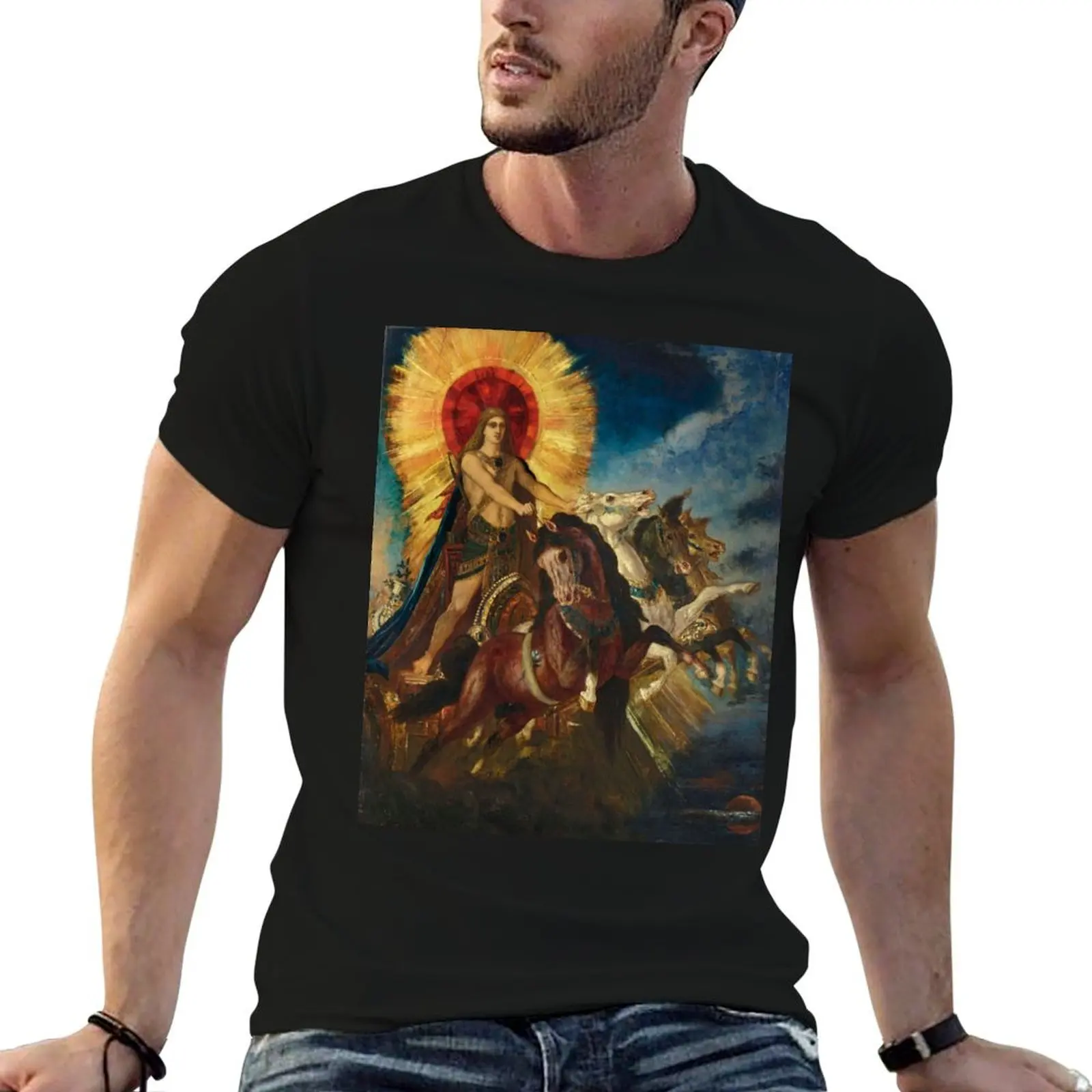 Gustave Moreau Le char d'Apollon ou Phébus-Apollon T-Shirt kawaii clothes luxury clothing labubu men t shirts high quality