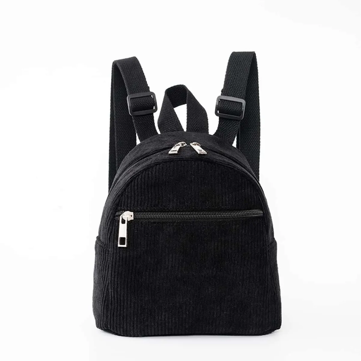 Backpack Mini Pure Color Multi-Color Backpack Fashionable Corduroy Backpack Simple Casual Small Backpack for Men and Women