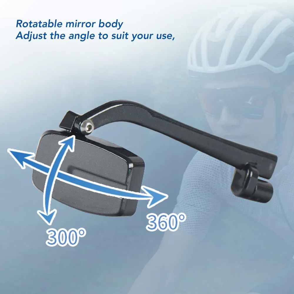 

2 шт. регулируемые на 360 градусов зеркала заднего вида для велосипедных очков, мини-зеркала на шлем, многоугольные, легкие