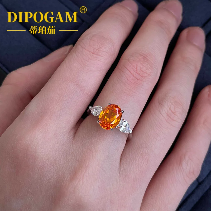 

Кольцо из стерлингового серебра S925 с тремя камнями Fenda Color, 2 карата, для женщин, с высокоточным огранением 7*9, инкрустированное выращенным высокоуглеродистым бриллиантом