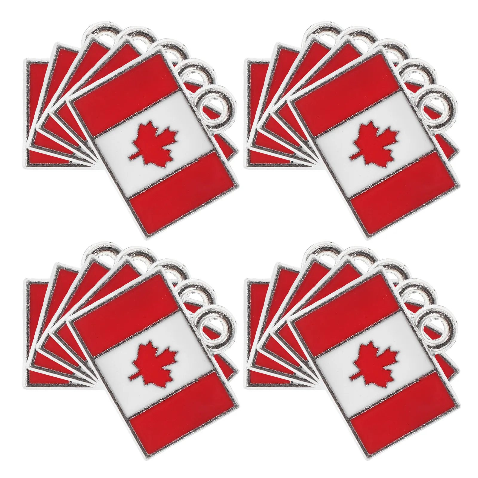 

20Pcs Canada Flag Pendant Charms Drip Oil Alloy Metal for Bracelet Necklace Earring DIY Jewelry Craft Supplies Canadian Bracelet