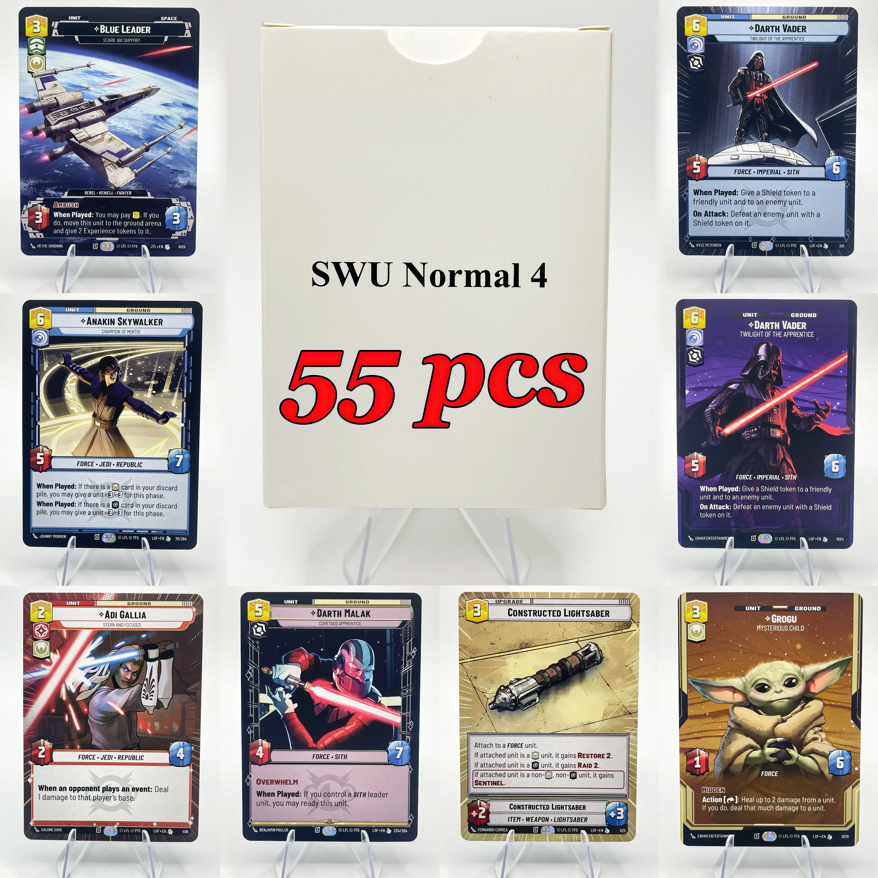 

SWUDB Proxy Card Normal4 Regular 55 Collection Cards Top Quality Yaddle Yoda Poe Dameron The Son For Fans & Collectors