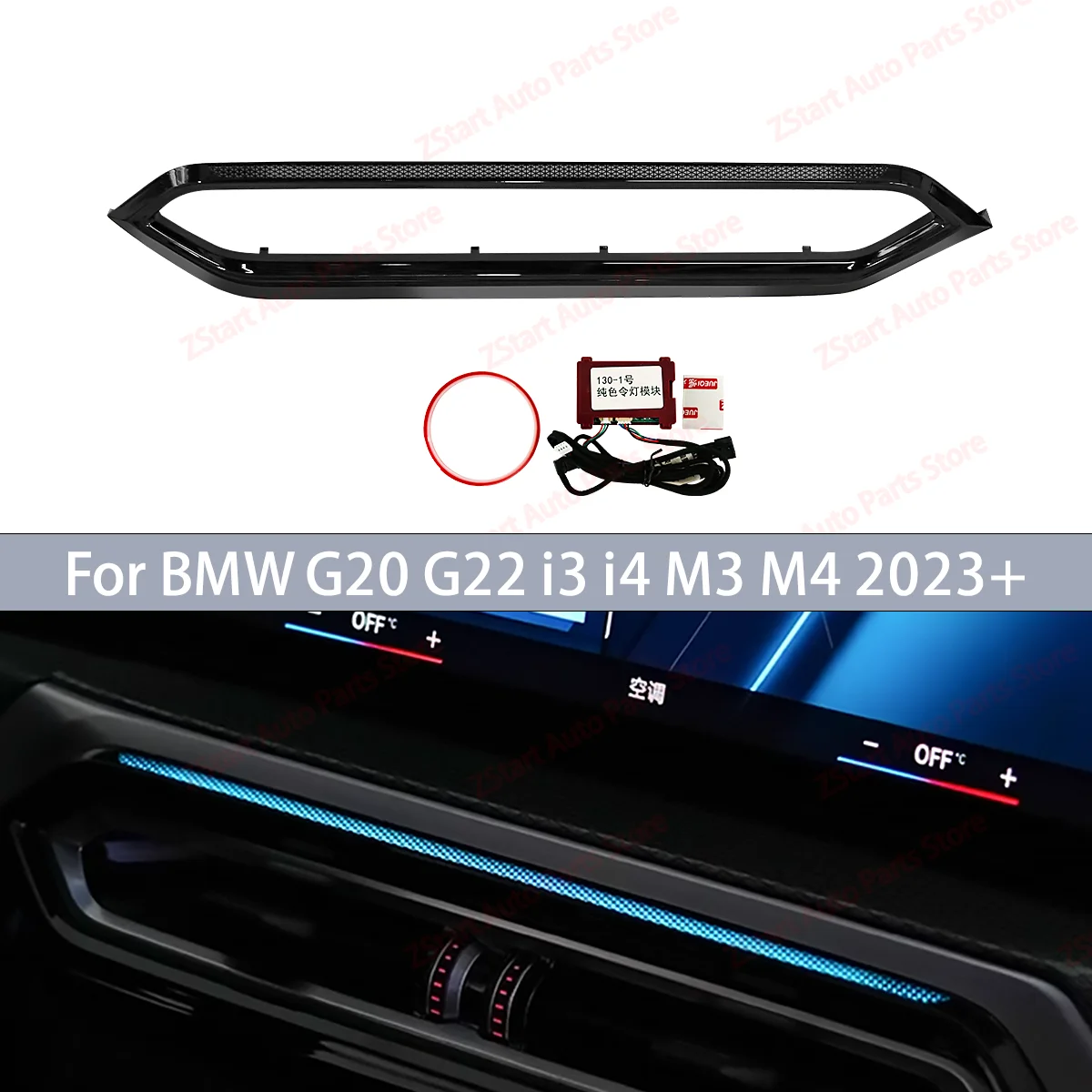 

11 Colour Air Conditioning Outlet Vent Frame Cover For BMW G20 G22 G80 G82 i3 i4 M3 M4 Car Ambient Light Interior Accessories