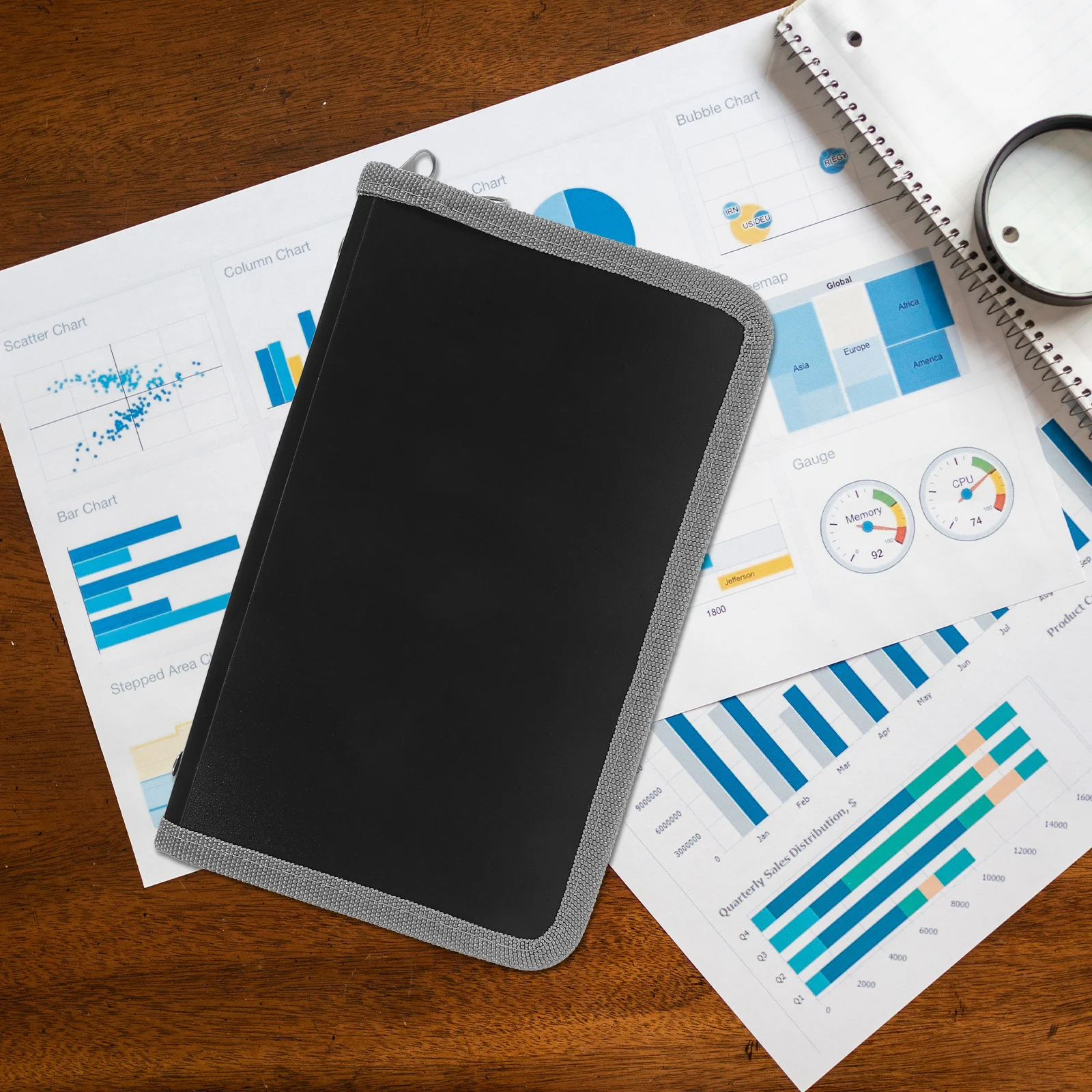 2Pcs Large Capacity Wind Bellows File Folder Multi-Layer Receipt Organizer for Office Home School Travel Document Storage