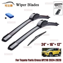 For Toyota Yaris Cross XP210 2024-2020 2021 2022 Front Rear Wiper Blades Soft Rubber Windscreen Wipers Auto Windshield Wiper