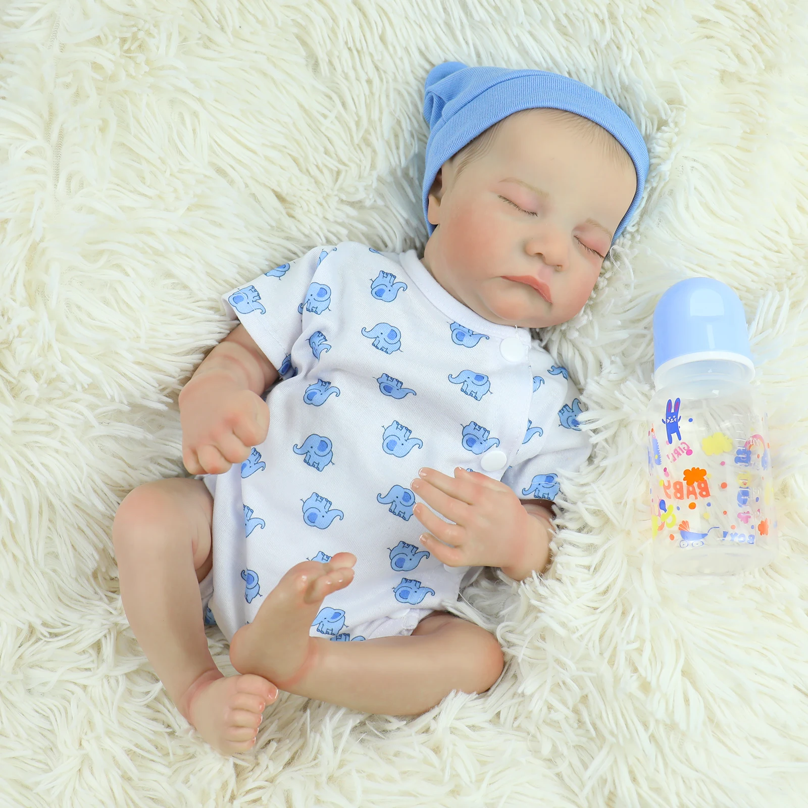 Lifereborn Bambole Reborn realistiche da 19 pollici Vinile morbido Giocattolo neonato realistico fatto a mano per regali di Natale per ragazze per bambini