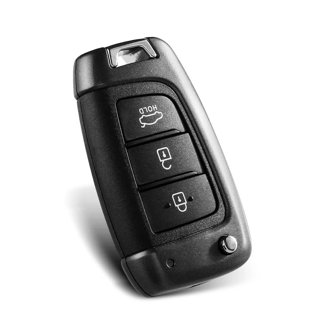 KEYYOU Smart Remote Aute Flip Key Shell Case dla Hyundai Accent Elantra Kona Santa Fe Tucson Veloster Akcesoria samochodowe