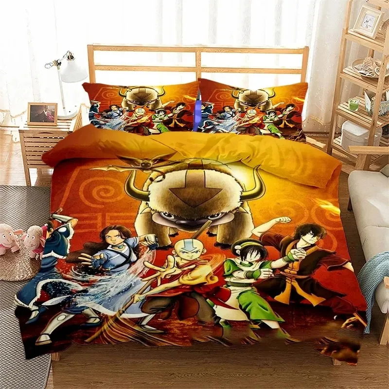 

3D Print Avatar The Last Airbender Bedding Set Double Twin King Duvet Cover Comforter Pillowcase Boys Girls Adults Bedroom