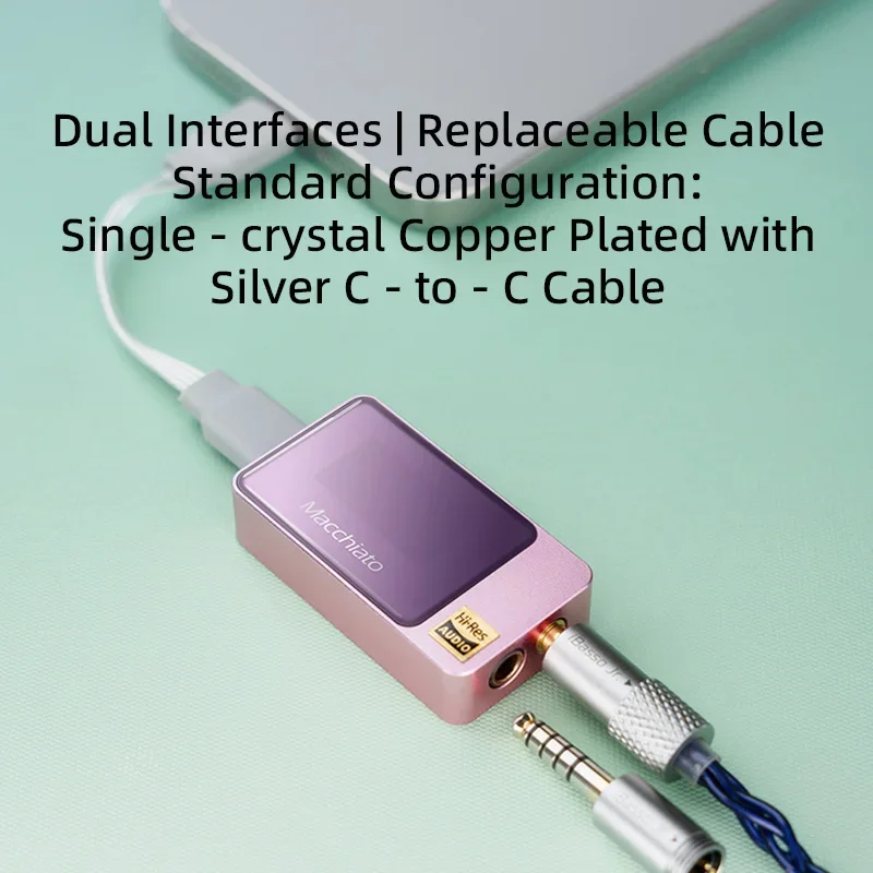 Original iBasso JR. Macchiato Headphone Amplifier Dongle Cap Portable USB DAC Hi-Res Audio Dual Flagship DAC Support Mic CS43131 - Image 4