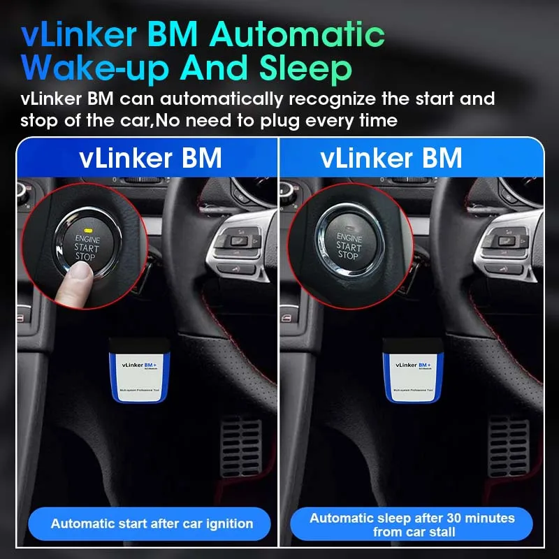 OBD vLinker BM ELM327 OBD Scanner Bluetooth 4.0 WIFI OBD2 OBD 2 Car Diagnostic Auto Scan Tool Bimmercode ELM 327 V2.2 For BMW