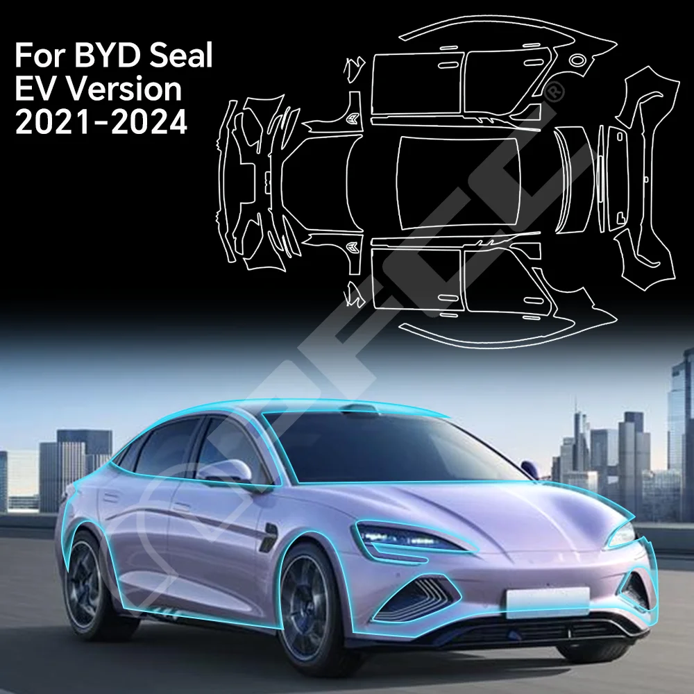 

Anti-scratch TPU Paint Protection Film Pre-cut PPF Car Body Clear Bra Invisible Resistant Kit For New Energy Sedan 2021-2024