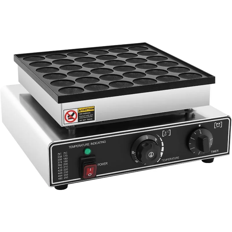 

Вафельница Блинница с антипригарным покрытием из нержавеющей стали Вафельная сковорода Машина для изготовления блинов с контролем температуры и времени для