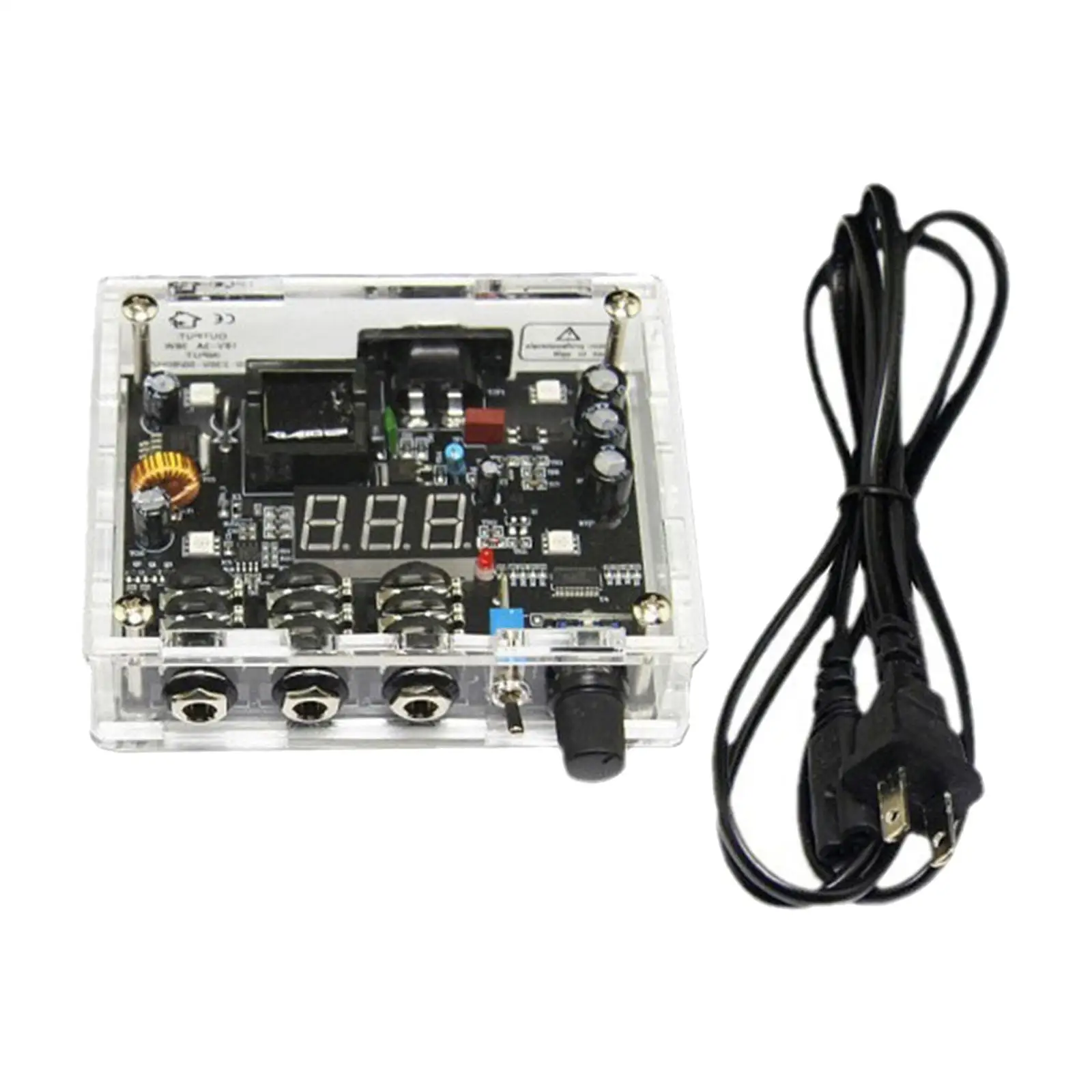 

Professional Transparent Tattoo Power Supply Adapter Adjustable Voltage for Tattoo Pen Machines Studio Accessories and Home Kits