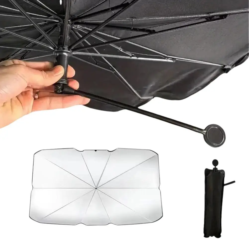 Car Sunshade, Car Windshield Sunshade Titanium Silver Retractable Thermal Insulation Sunshade