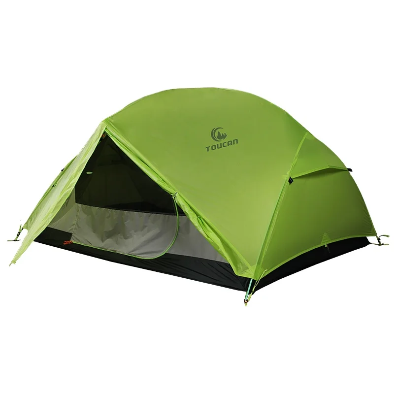 TOUCAN high quality large 4 season outdoor camping tent waterproof double layer accommodate 1-2 people