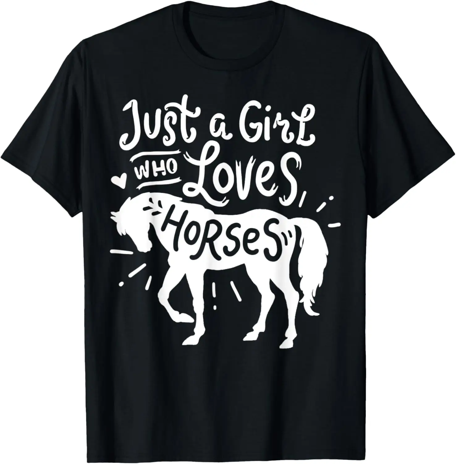 Caballo sólo una chica que ama los caballos espectáculo ecuestre saltando camiseta