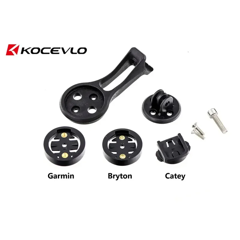 KOCEVLO Bicycle Computer Holder Mount Extension Holder Bracket Plastic Extend Base with Washer Black for Garmin/Bryton/Catey