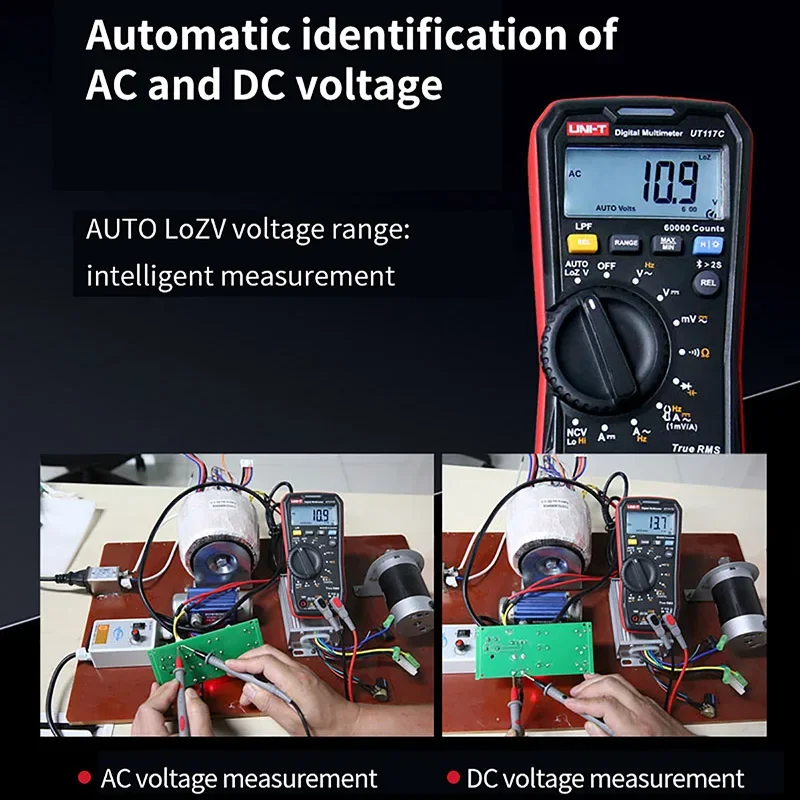 UNI T UT117C Professional Digital Multimeters AC DC Voltmeter Ammeter Electrician Tester True RMS Frequency Meter High-precision