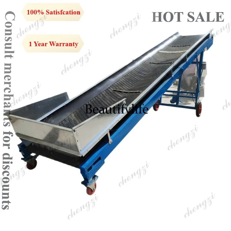 

81 Industrial heavy-duty conveyor Mine crushing and transportation belt conveyor Electric lifting grain conveying equipment
