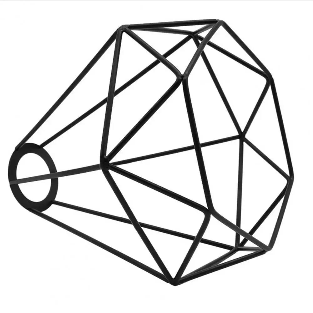 Retro Metal Lampshade Geometric Shape Lamp Cover Metal Lighting Cage Industrial Lampshade Decor Lamp Guard Home Decoration