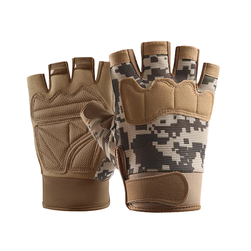 في الهواء الطلق التكتيكية نصف اصبع قفازات الذكور المضادة للانزلاق التدريب نصف يتعرض إصبع اللياقة البدنية القتالية المضادة للانزلاق ومقاومة للاهتراء