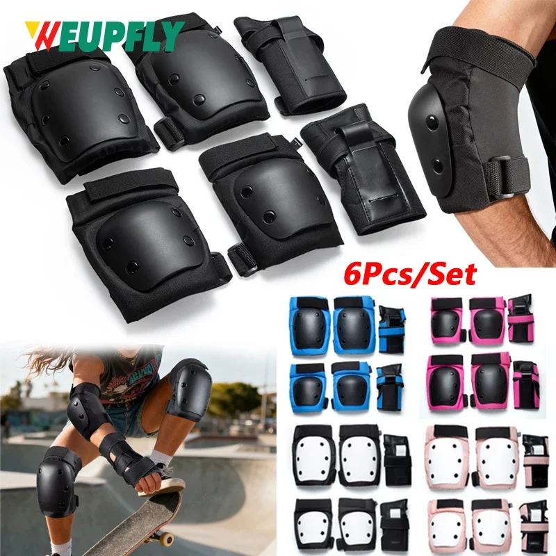 

Adult/Child Knee Pads Elbow Pads Wrist Guards Protective Gear Set for Skateboarding Inline Roller Biking Roller Skating Cycling