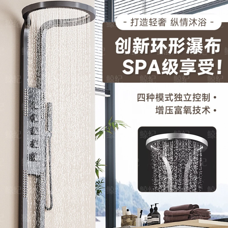 

*Bathroom shower set, household all copper bathroom, pressurized spray shower, bathroom white color