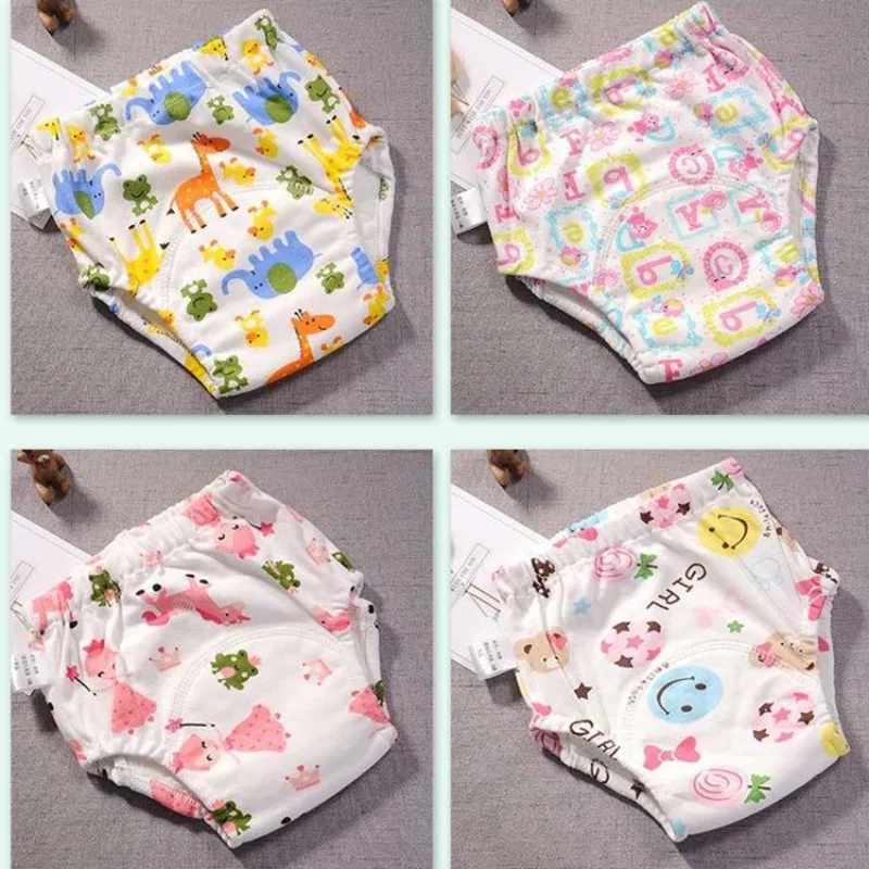 

Training Underwear Waterproof Strong Absorbent Potty Training Six-layer Diaper Triangle Diaper Pants for Toddlers