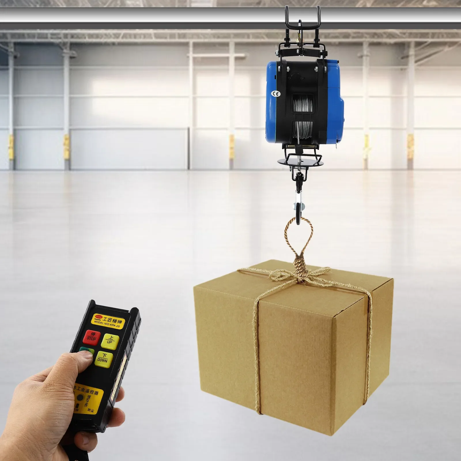 กว้านรอกไฟฟ้าสําหรับงานหนัก 1100LBS พร้อมรีโมทไร้สาย - ระบบยกแบบพกพา 110V สําหรับโรงรถ / เวิร์กช็อป