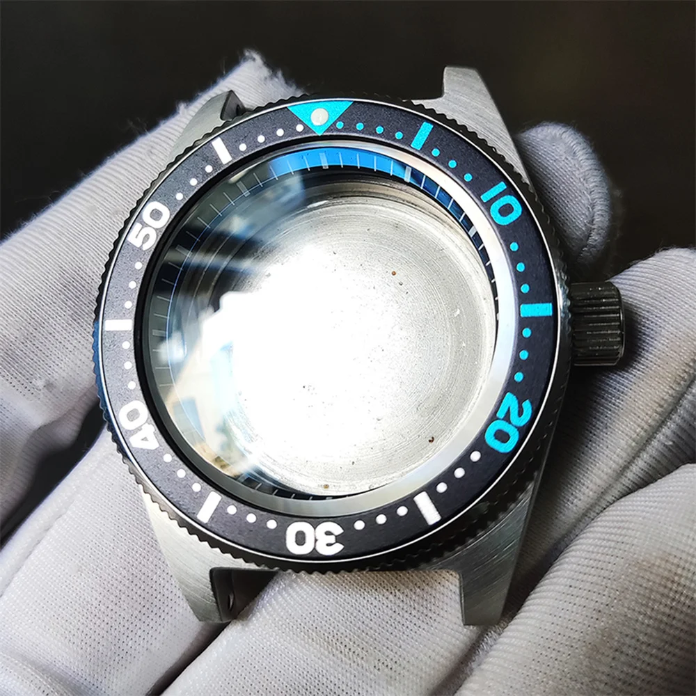 

40MM 316L Steel Watch Case Men's Watch Blue Film Sapphire Glass Case NH35 Watch Shell for NH35 NH36 Movement, Fit 28.5mm Dial