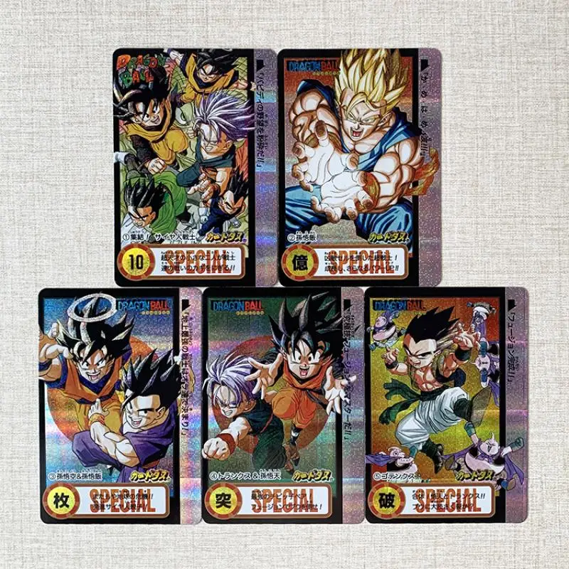 Dragon Ball Flash Card Son Goku Vegeta Iv Chichi Trunks Cell Limited 2000 Series Diy Action Toy Figures Anime Game Collection