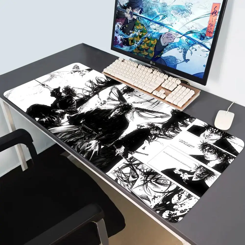 Samurai MousePad Komputer Laptop Wanderer Miyamoto Musashi Desk Pad Xxl Comic Mouse Pad PC Gamer Pad Aksesori Game Komputer