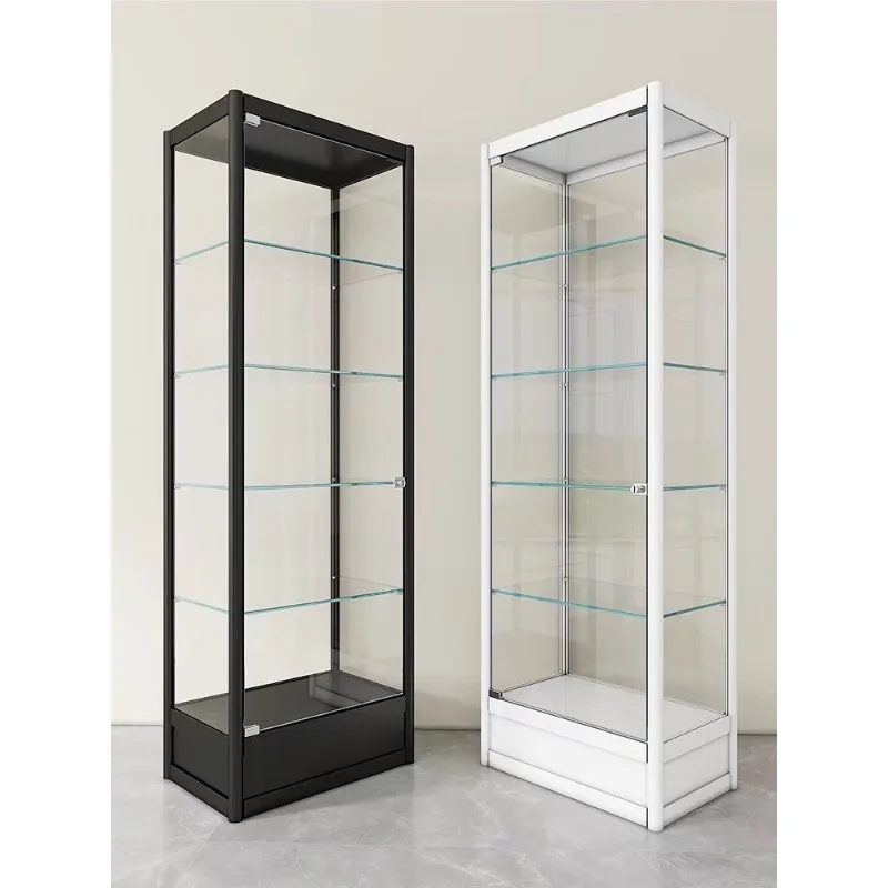 Vitrine de Vidro para Figuras e Modelos, Armazenamento de Luxo Leve, Vitrine de Vidro para Modelos Gundam