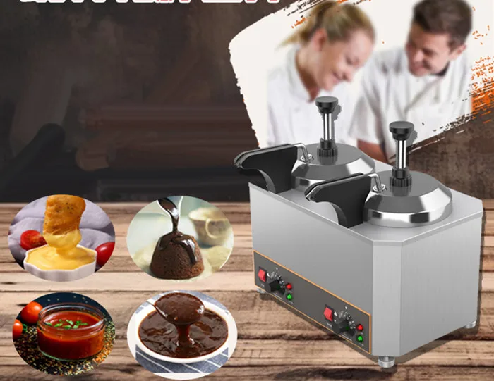 Newest product cheese sauce dispenser double nacho cheese warmer dispenser with pump