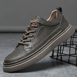 Oxford-Chaussures d'Été en Cuir group pour Homme, Baskets d'Extérieur Respirantes, Faites à la Main, Décontractées, de Marche