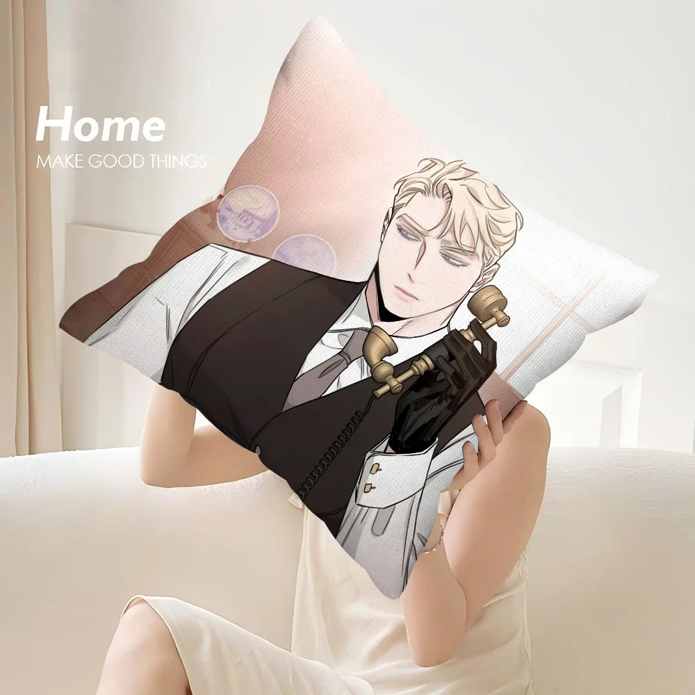 BL M-manhwa Anime Pillow Case Sofa Decorative Home Double-sided Print Plush Square Throw Pillow Covers Cushion Decor Cover