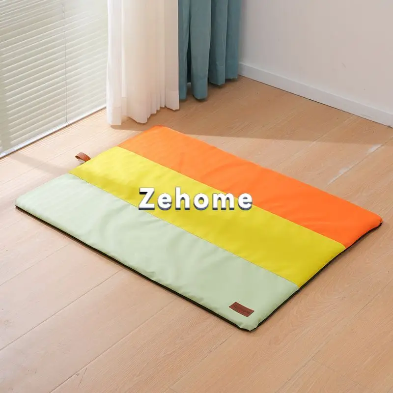 Summer dog mat removable and washable pet car camping mat portable waterproof outdoor folding kennel mat non-sticky