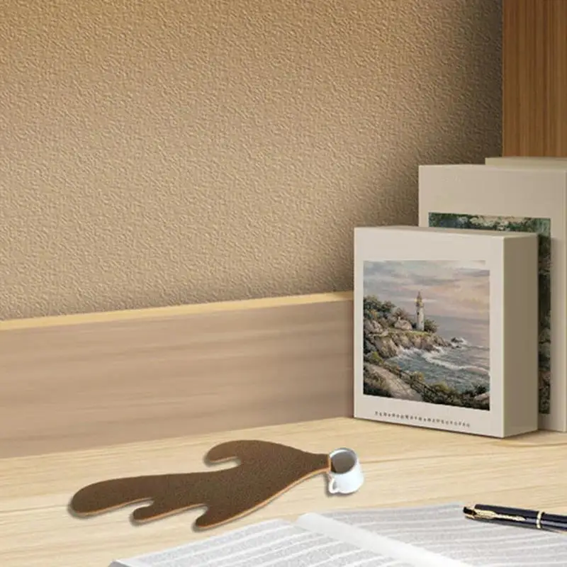 علامة مرجعية مسكوبة للقهوة للقراءة ، علامات كتاب مضحكة ، علامات زاوية ، هدايا للأطفال ، 1 صولجان