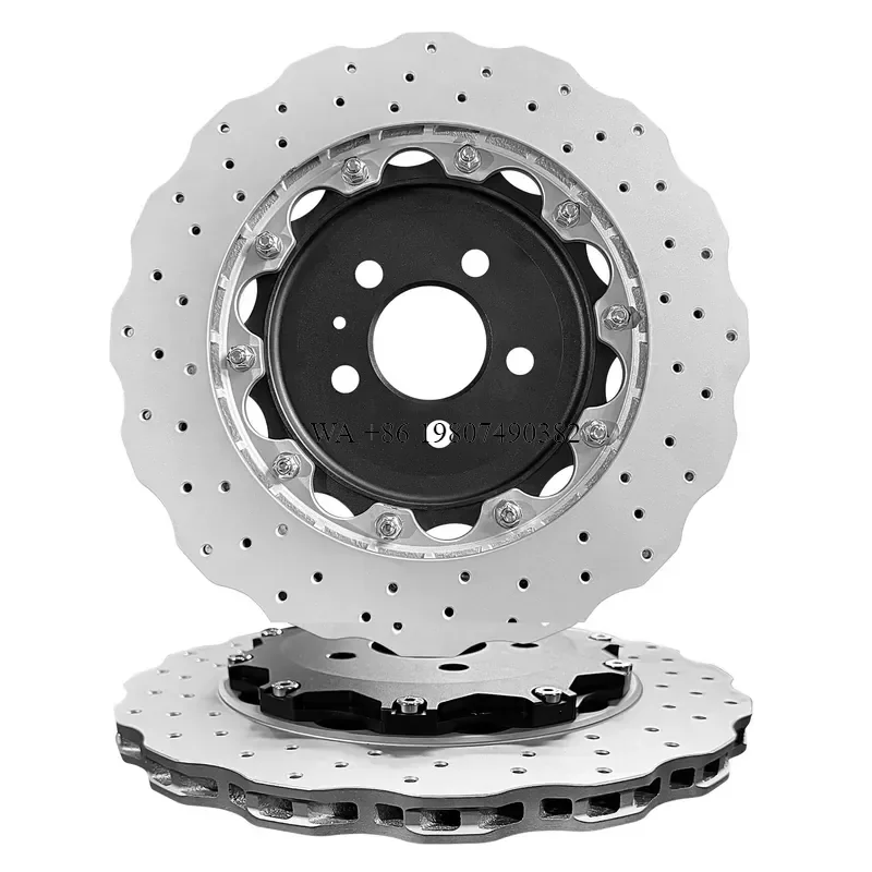 wmwmnu 4G8615601 Rear 356MM 22MM Customized OEM Slotted Vented 2 Piece Brake Disc for