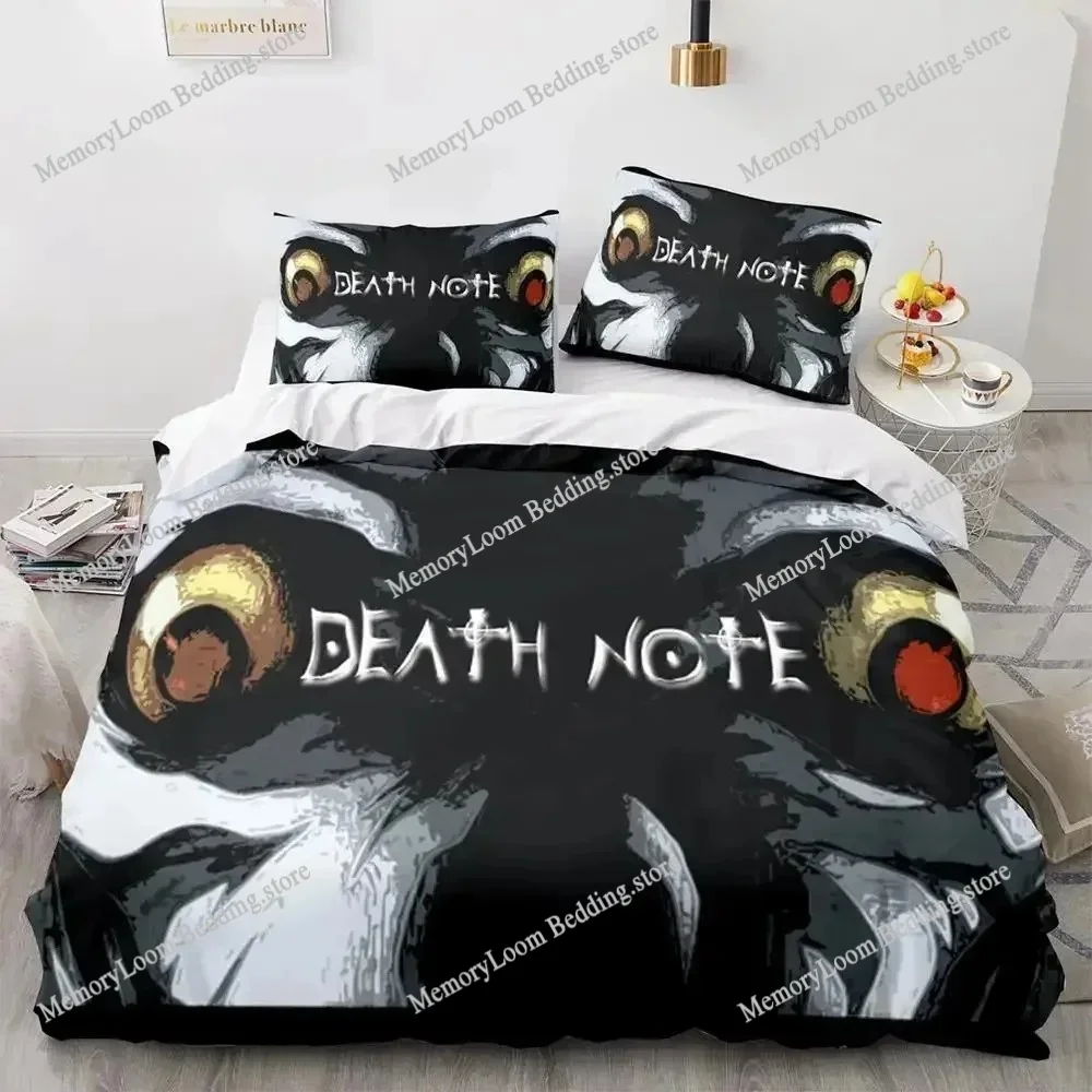 

3D Print Anime Death Note Bedding Set Single Twin Full Queen King Size Bed Set Adult Kids Bedroom Duvet cover Sets Home Textiles