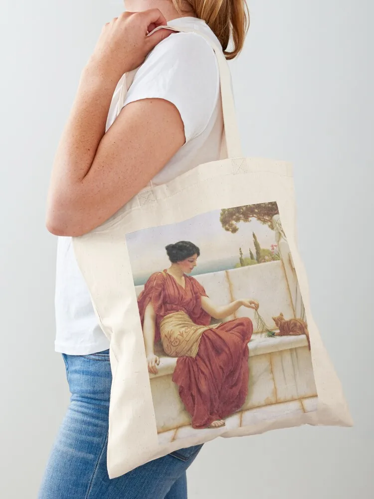 

John William Godward - The Favourite Tote Bag personalized tote shopping bags foldable shopping cart bags custom fabric bag