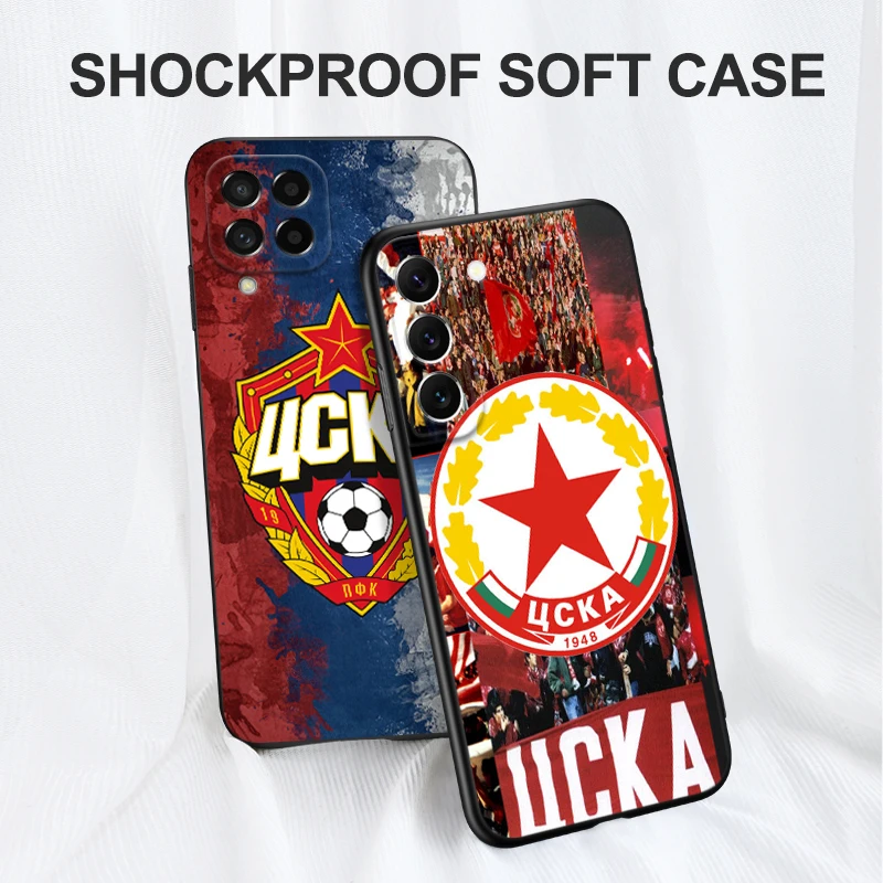 Black tpu case for iphone 14 13 12 11 mini pro MAX 5 5s se 2020 6 6s 7 8 plus x 10 XR XS cover CSKA Moscow