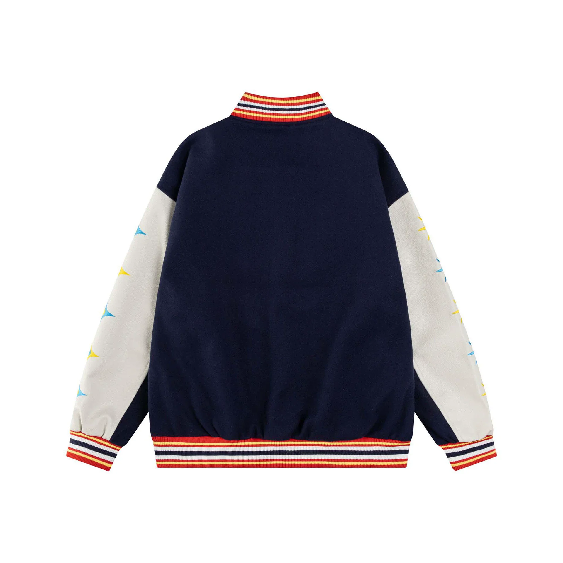 Men Letter Embroidered Basebal - Varsity Jacket Letterman 评论和价格