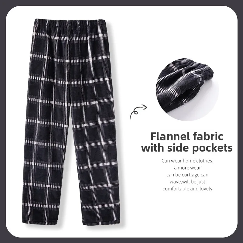 Hde1886 plaid velvet pants