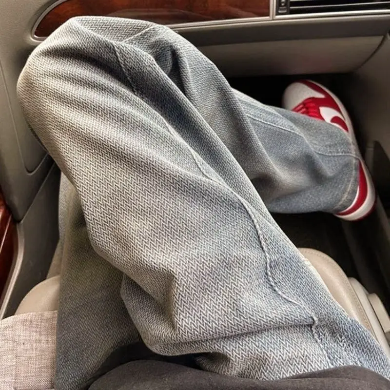 Male Clothes Retro Men's High Street Spring and Autumn Men's Pants Loose and Drape Trendy Brand Baggy Straight Men's Trousers