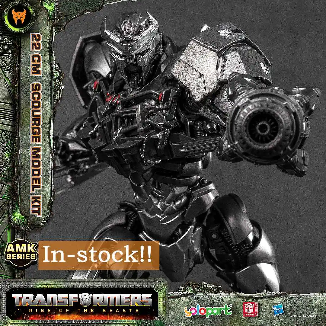 YOLOPARK AMK SERIES Transformers Toy Movie 7: Rise of The Beasts - 22cm Scourge Model Kit action figures For Boys Girls