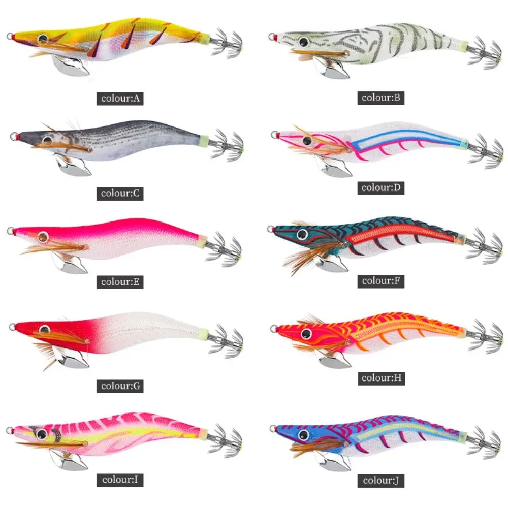 1pc 19g 13cm Fishing Lure Artificial Squid Hook Jigs Noctilucent Squid Cuttlefish Jigs Lures Spinnerbait Wood Shrimp Sea Fishing