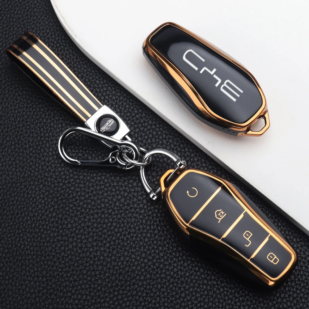 Soft TPU Car Key Case Cover for BYD Seal Song Plus Atto 3 Han EV Tang DM Qin Dolphin Protection Key Shell Keychain Accessories